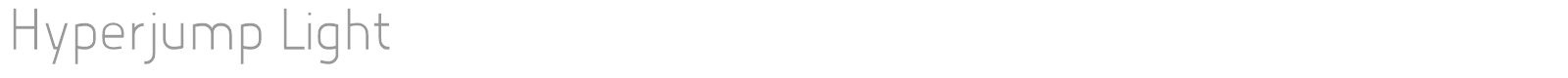 Hyperjump font preview